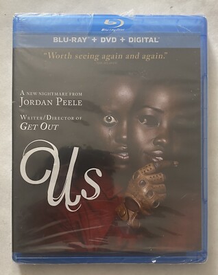 Us - Blu-ray + Dvd  Lupita Nyong'o Winston Duke , Elisabeth Moss (2019, Blu-Ray)
