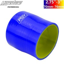 Blue PU 3" To 2.75'' 76-70mm Straight Reducer Pipe Silicone Coupler Hose