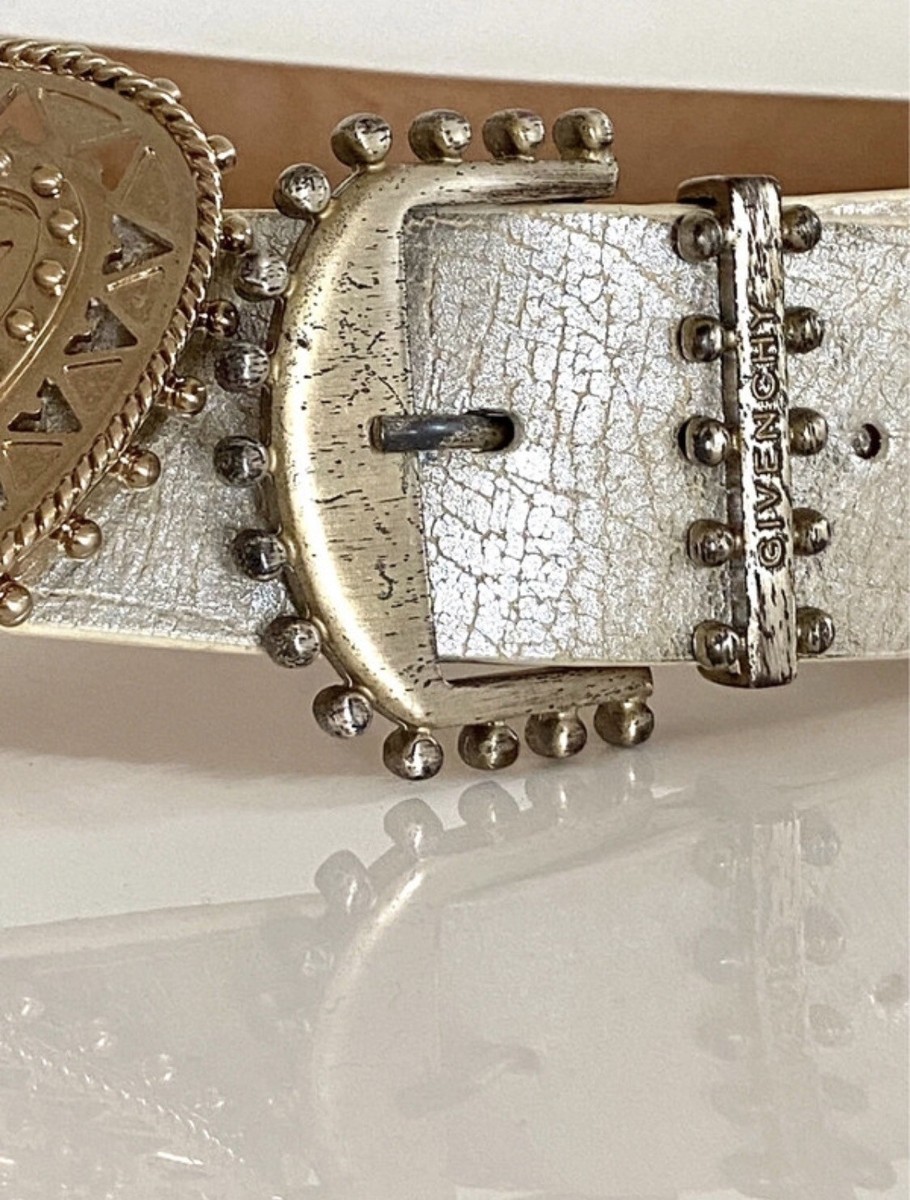 小物 GIVENCHY heartbuckle silverbelt Givenchy Women's designer belt aged leather silver heart