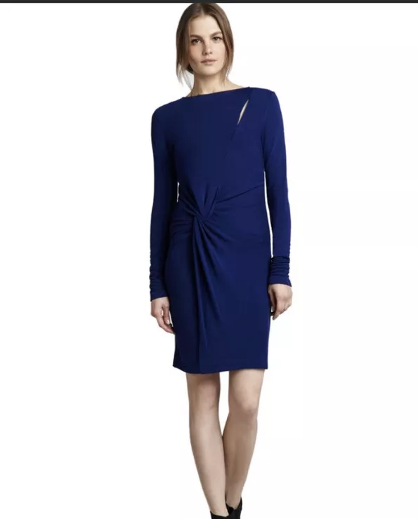 Halston heritage long sleeve dress cheap