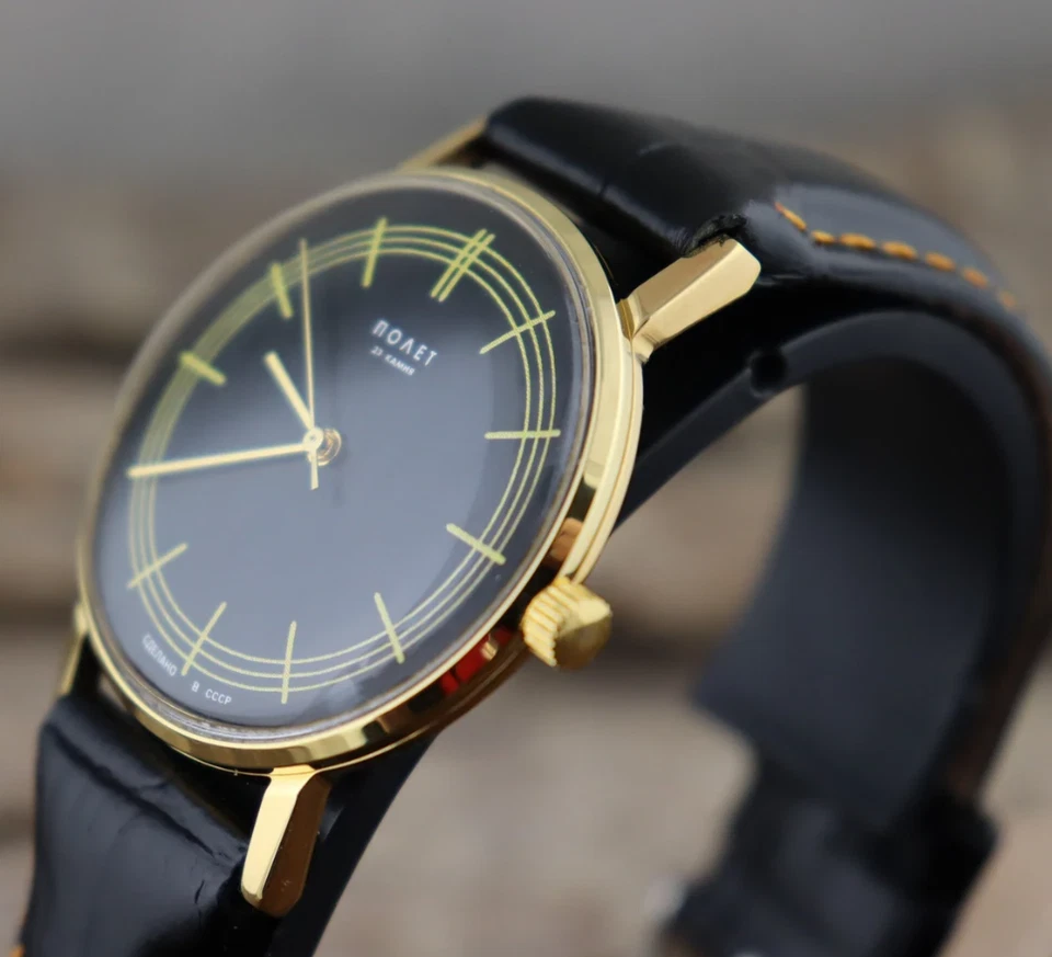 NUEVO Elegante Reloj Soviético POLJOT DE LUXE Mecánico de Lujo Ruso URSS De Colección Para Hombre Foto 4 de 4