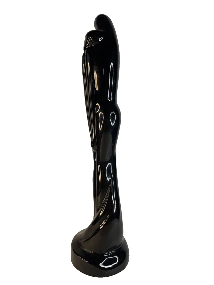 Royal Haeger 80s VTG Lovers Embrace Sculpture Orig Label Incl Glossy Black 20" - Image 3 of 4