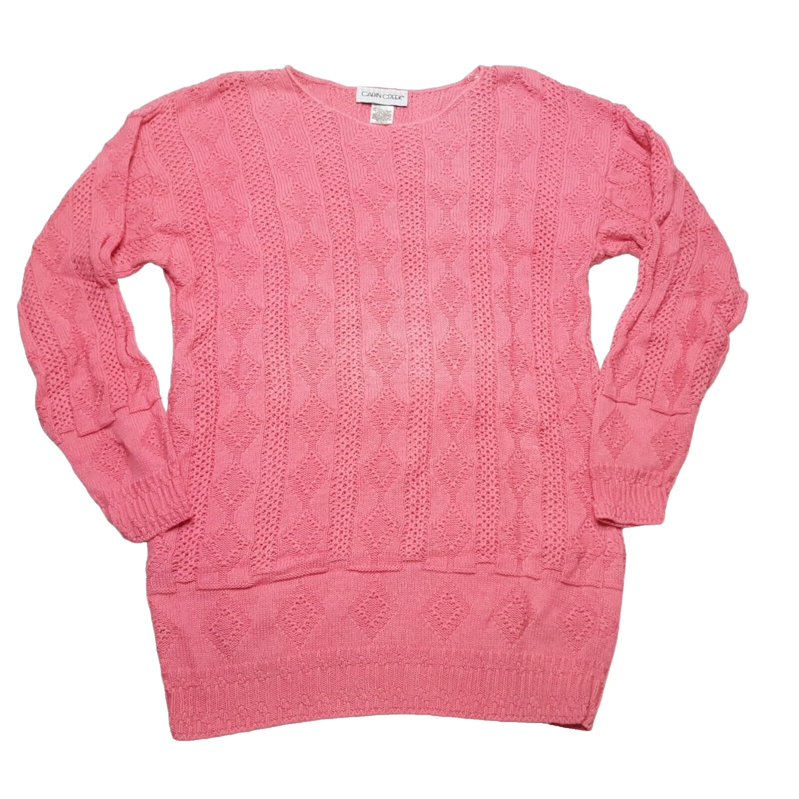 Suéteres para mujer Cabin Creek de algodón de patrón liso