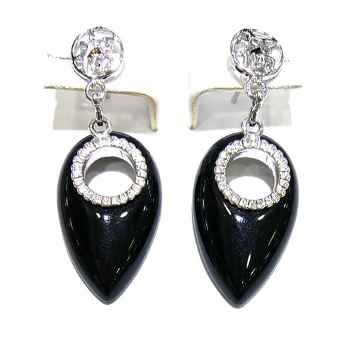 Pendientes colgantes de tachuelas de gota de ágata verde púrpura jade 18 kgp felicidad fortuna - Imagen 14 de 14