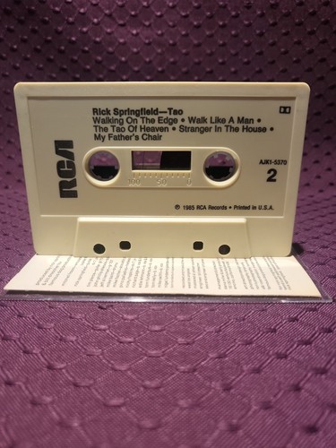 Rick Springfield Tao Cassette Tape 1985 - Picture 4 of 6