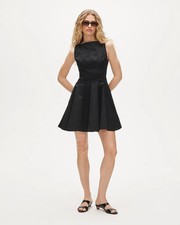 J. Crew Black Pleated Mini Dress 8 NWT
