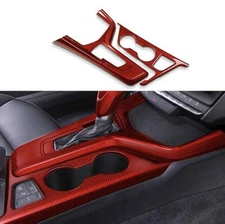 For Cadillac CT4 CT4-V 20-25 Red Carbon Fiber Center Console Gear Shift Panel