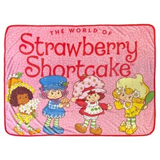 The World of Strawberry Shortcake Blanket Best Friends Plush Fleece Throw