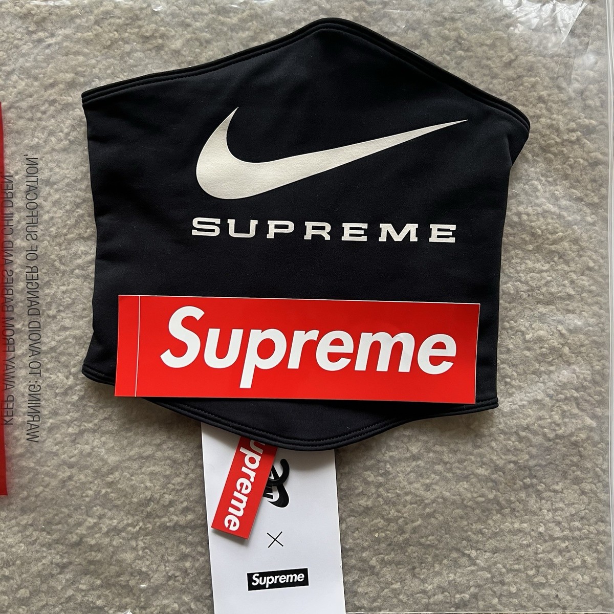 Supreme x Nike Neck Warmer SS21 Black NEW 100% Authentic | eBay