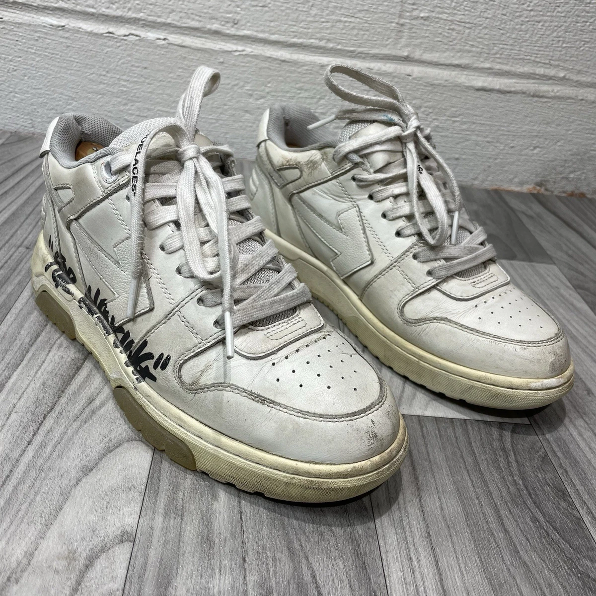 Off-White Out of Office Low Distressed - White for sale | eBay