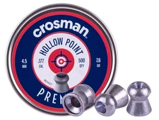 CROSMAN Premier 500 Count HOLLOW POINT 4.5mm .177 Caliber Airgun Pellets