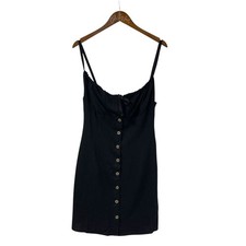 Commense Little Black Dress Spaghetti Straps Keyhole Mini Medium
