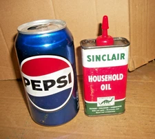 Vintage Sinclair Household Oil Can 1/3 Full 4 Ounce Size