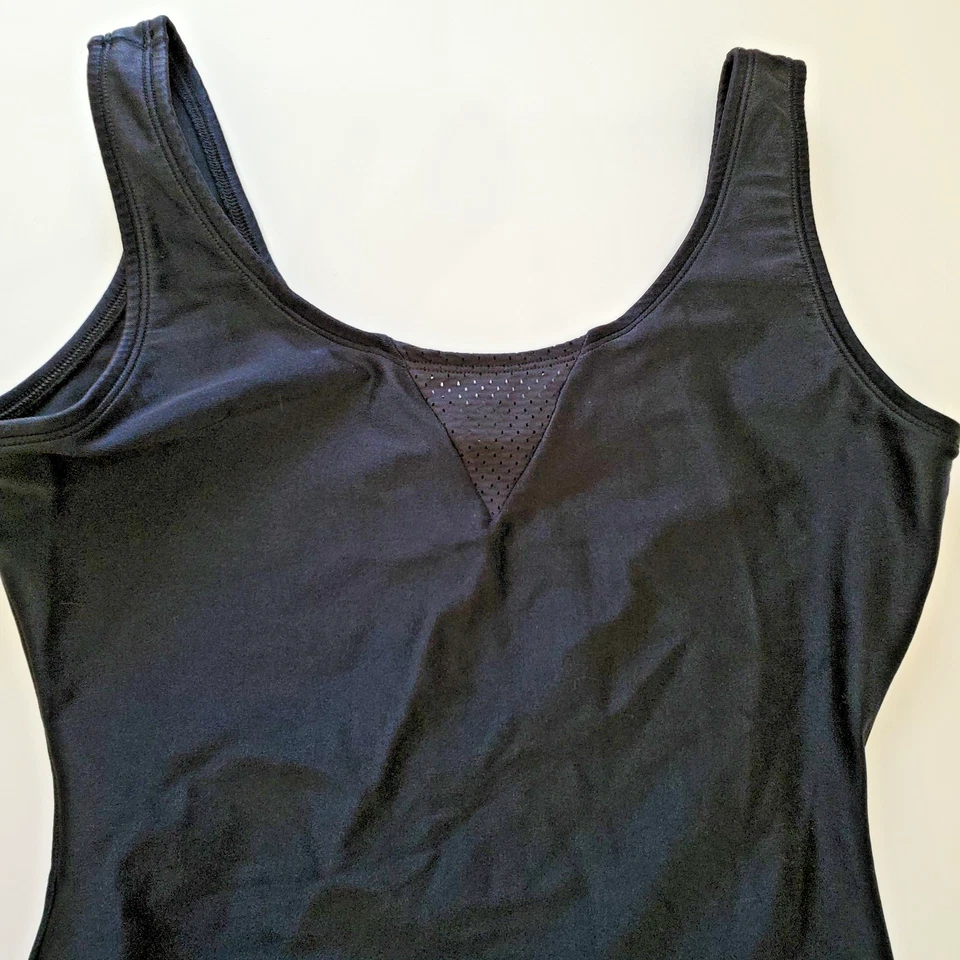 The Body Co Leotard Bodysuit L Black High Cut Leg Dance 80s Aerobics Vintage - Image 2 of 4