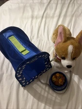 Build a Bear Promise Pets Corgi Dog Plush Carrier Food Water Bowl Set