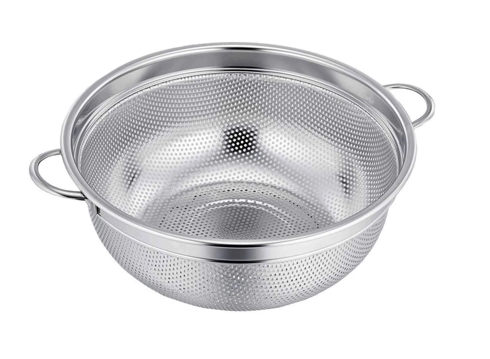 Colander, 3qt Colander Strainer Stainless Steel, Solid Handle & Elevation Bas...