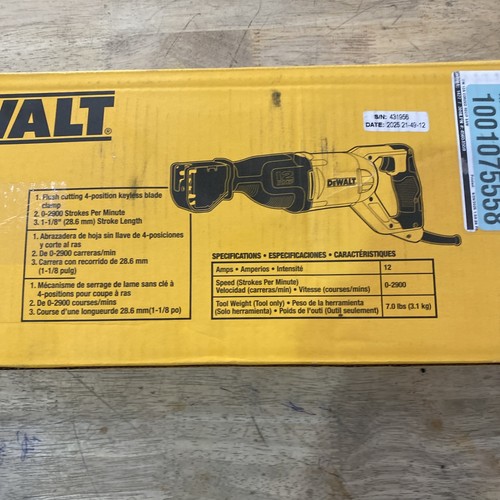 DeWalt DWE305 12 Amp Keyless Corded Electric Reciprocating Saw - Picture 7 of 8