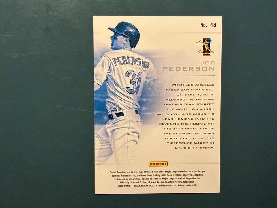 2015 Panini Black Friday - Joc Pederson #48 /599 (RC) - Image 2 of 2