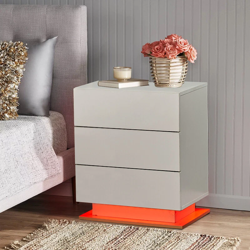 High gloss bedside tables outlet
