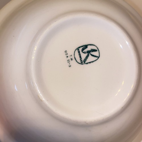 Vintage Edwin Knowles China Apple & Pear Pattern Vegetable Bowl Fruit - Picture 3 of 5