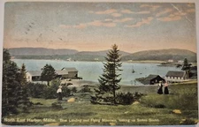 Vintage Postcard North East Harbor Maine Flying Mountain Somes Sound AA92