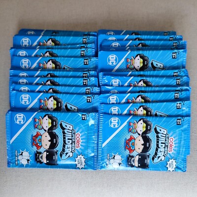27x Coles DC Super Hero Builders Packs Unopened/Sealed Bulk Lot.