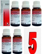 🌿 Dr. Reckeweg R51 Homeopathy Remedy 22ML (Pack of 5) | Free Shipping 🚀