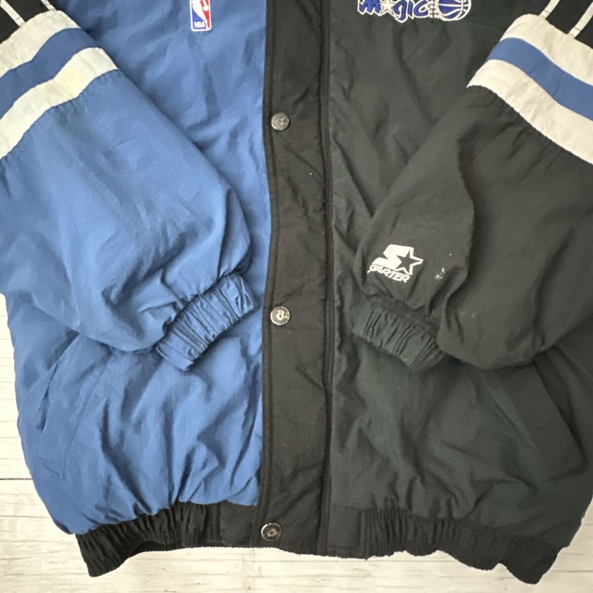Vintage 90s Distressed NBA Orlando Magic Full Zip Starter Vintage 90s Distressed NBA Orlando Magic Full Zip Starter