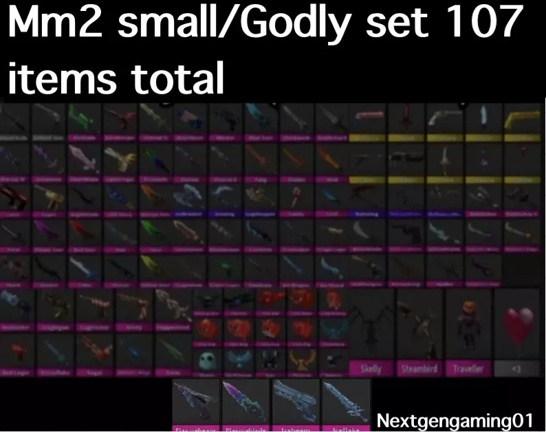 Roblox MM2 107 GODLYS Small Set *LEGIT + RELIABLE*