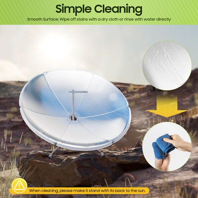 Parabolic Solar Cooker High Efficiency Outdoor Camping Sun Oven