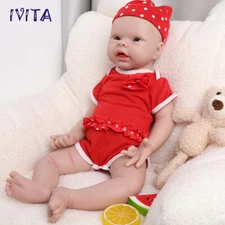 IVITA 20'' Floppy Silicone Newborn Baby Girl Soft Body Silicone Reborn Doll