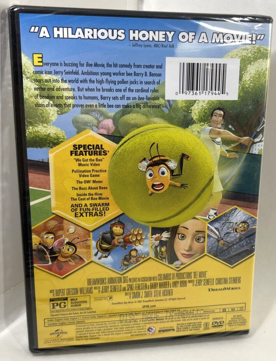Bee Movie DVD 2007 Universal/DreamWorks Rated PG Special