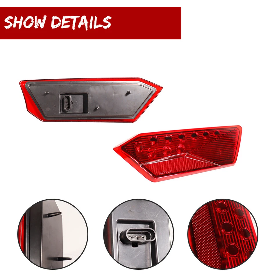 Luces traseras del lado del conductor del pasajero para Polaris RZR XP 900 1000 Turbo S 2014-2019 Foto 3 de 4