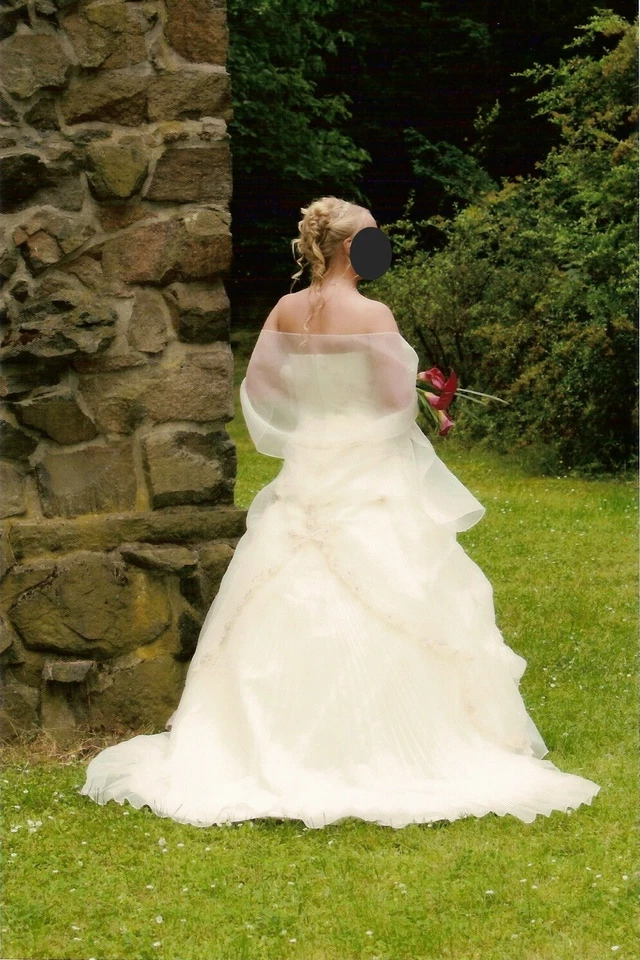 Hochwertiges Brautkleid Hochzeitskleid Gr 44 42 46 Hochzeit Kleid Nana Couture L - Bild 3 von 4