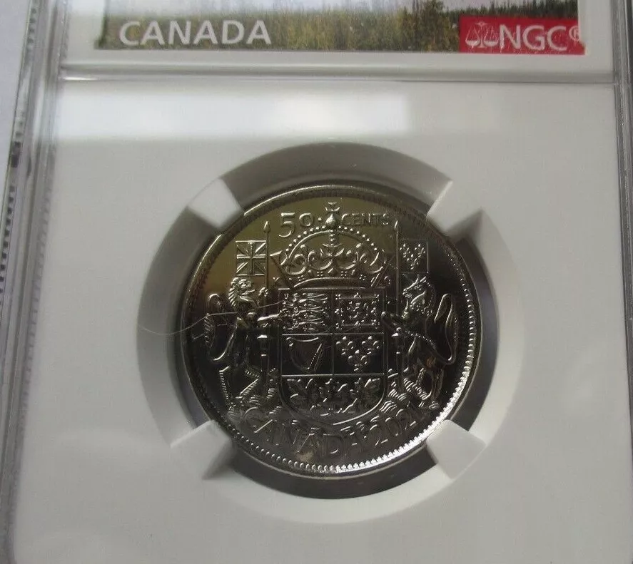 CANADA- 50 Cents-2021- Coat of Arms 100 Years- NGC- MS67DPL-King George VI - Image 3 of 4