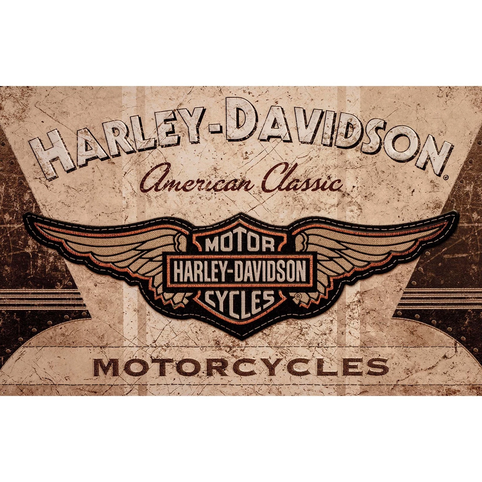 Harley Motorcycle Rug, American Legends Garage Floor Rug