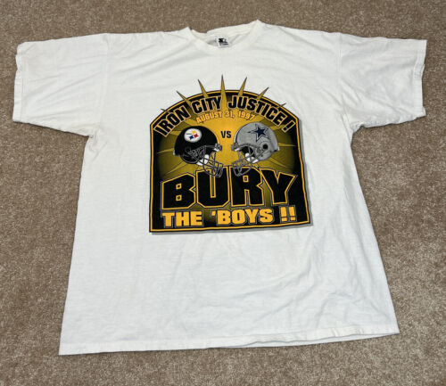 T-shirt vintage années 90 Starter Super Bowl 30 Steelers Cowboys taille XL Super Bowl - Photo 1/6