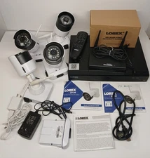 Lorex 4 Camera HD Wireless Security System LWB3801 cameras  LHB906-D DVR Tested