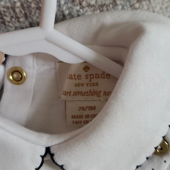 Kate Spade Baby Girls Bodysuit And Overall Set Sz9m - Image 3 of 4