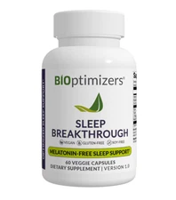 BiOptimizers Sleep Breakthrough 60 Veggie Capsules Sleep Support FREE SHIPPING