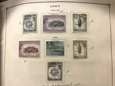 ADEN 1954-56 Queen Elizabeth 2 Mint + (2 used) 16 stamp partial set + 1