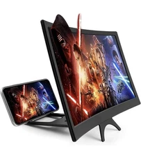 12" Curved Screen Mobile Phone Amplifier Eye Protection 3D Screen Magnifier