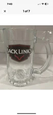 Jack Links’s Links Beef Jerky Clear Glass Beer Mug Stein 16 oz with Handle Stein