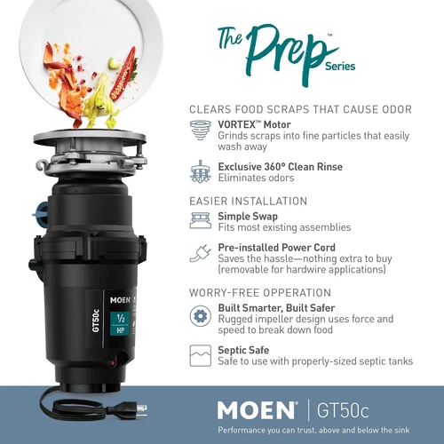 Moen Prep Series Garbage Disposal - Thumbnail 3