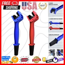 Bike or Motorcycle Chain Washer, Cleaning Brush 2 Pcs Color, Blue and Red