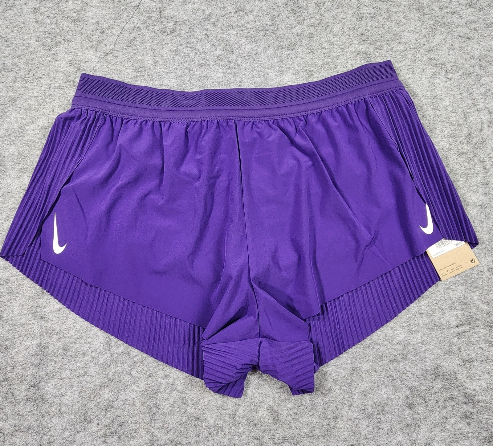 Nike Women's XL DRI-FIT ADV Aero Swift Mid Rise Running Shorts Purple FN2328-547