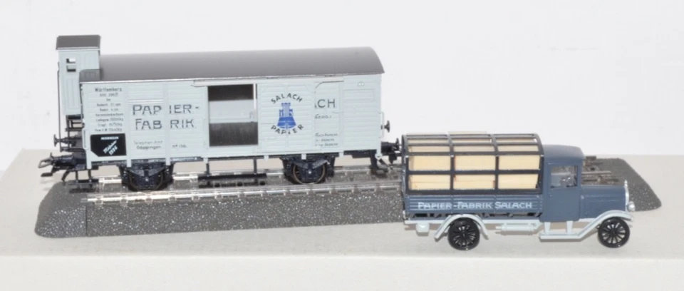 Juego de coches de museo a escala HO Marklin 1996 con camión de metal PAPIER-FABRIK SALACH Foto 2 de 4