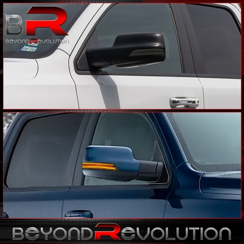 For 2019-2022 Ram 1500 Pickup Sequential LED Side Mirror Turn Signal Lamp Smoke - Picture 2 of 7