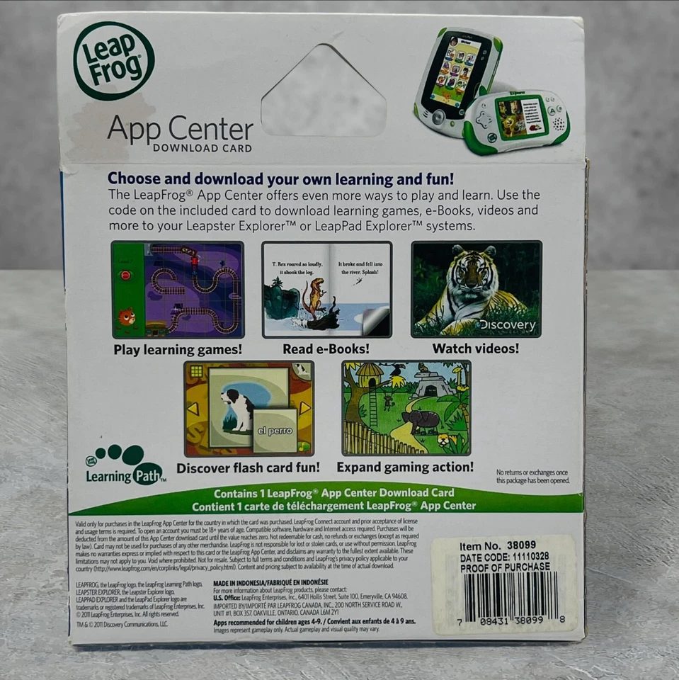 Leapfrog $20 App Center Download Card Works w/ Leapster Explorer Factory Sealed - Image 2 of 2