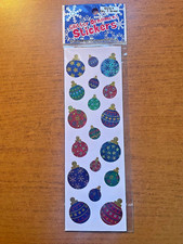 Holiday Stickers 1 Sheet Christmas 4/233 Ornament Ball Globe Sparkle Decoration